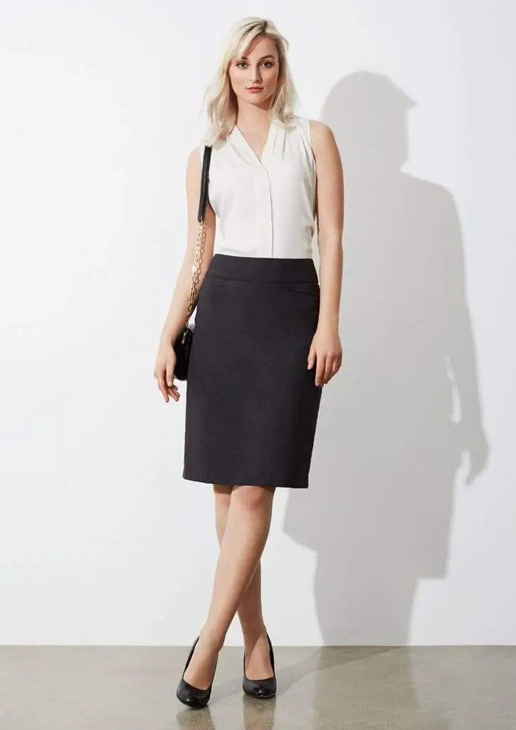 Biz Collection Women’s Classic Knee Length Skirt Bs128ls Metro Workwear.