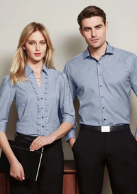 Biz Collection Women’s Edge 3/4 Sleeve Shirt S267lt Metro Workwear.
