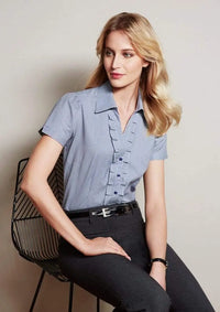 Biz Collection Women’s Edge Short Sleeve Shirt S267ls Metro Workwear.