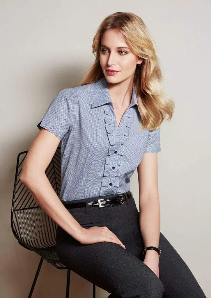 Biz Collection Women’s Edge Short Sleeve Shirt S267ls Metro Workwear.
