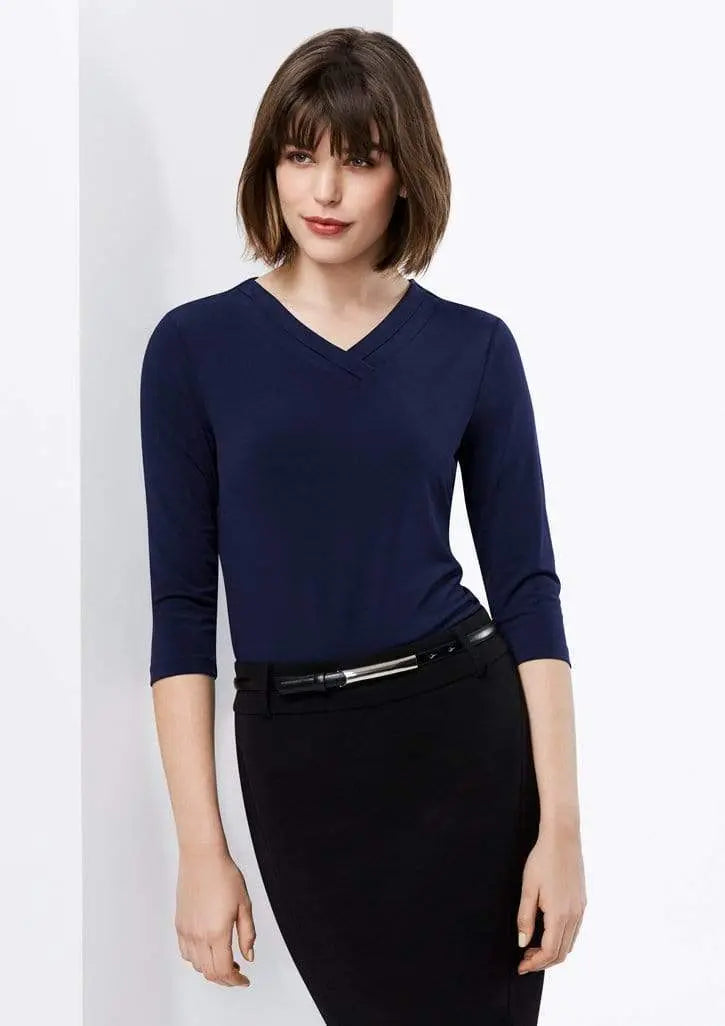 Biz Collection Women’s Lana 3/4 Sleeve Top K819lt Metro Workwear.