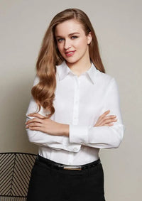 Biz Collection Women’s Luxe Long Sleeve Shirt S118ll Metro Workwear.