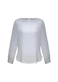 Biz Collection Corporate Wear Silver Mist / 6 Biz Collection Women’s Madison Boatneck Blouse S828ll