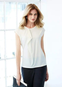 Biz Collection Women’s Mia Pleat Knit Top K624ls Metro Workwear.