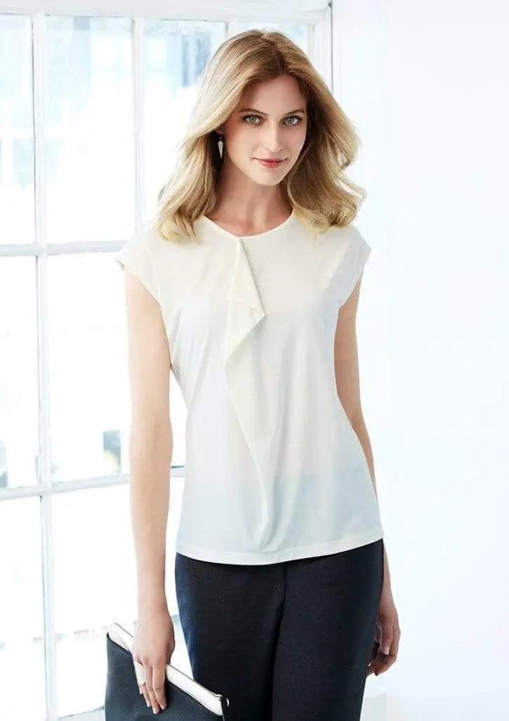 Biz Collection Women’s Mia Pleat Knit Top K624ls Metro Workwear.