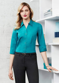 Biz Collection Women’s Monaco 3/4 Sleeve Shirt S770lt Metro Workwear.