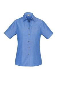 Biz Collection Women’s Wrinkle Free Chambray Short Sleeve Shirt Lb6200 Metro Workwear.