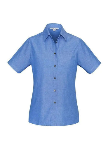 Biz Collection Women’s Wrinkle Free Chambray Short Sleeve Shirt Lb6200 Metro Workwear.
