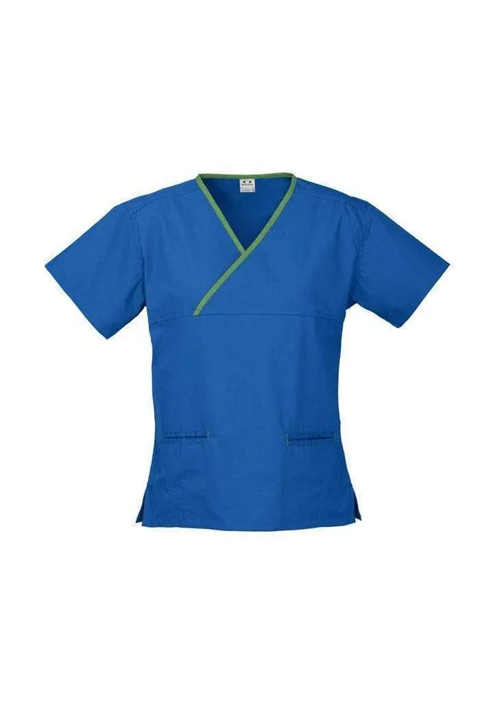 Biz Collection Women’s Contrast Crossover Scrubs Top H10722 Metro Workwear.