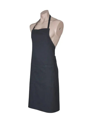 Biz Collection Bib Apron with Round Neck Strap BA95 in Charcoal