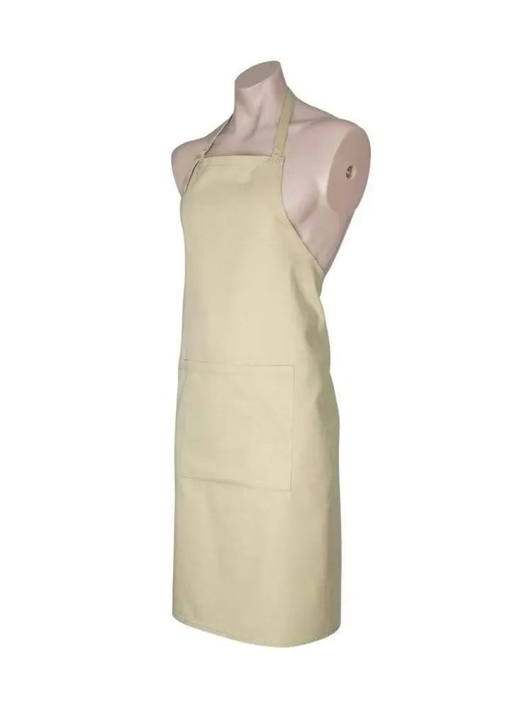 Biz Collection Bib Apron with Round Neck Strap BA95 in Stone