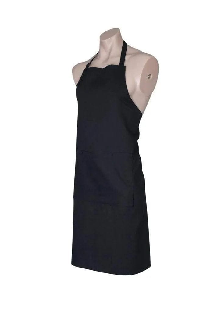 Biz Collection Bib Apron with Round Neck Strap BA95 in Black