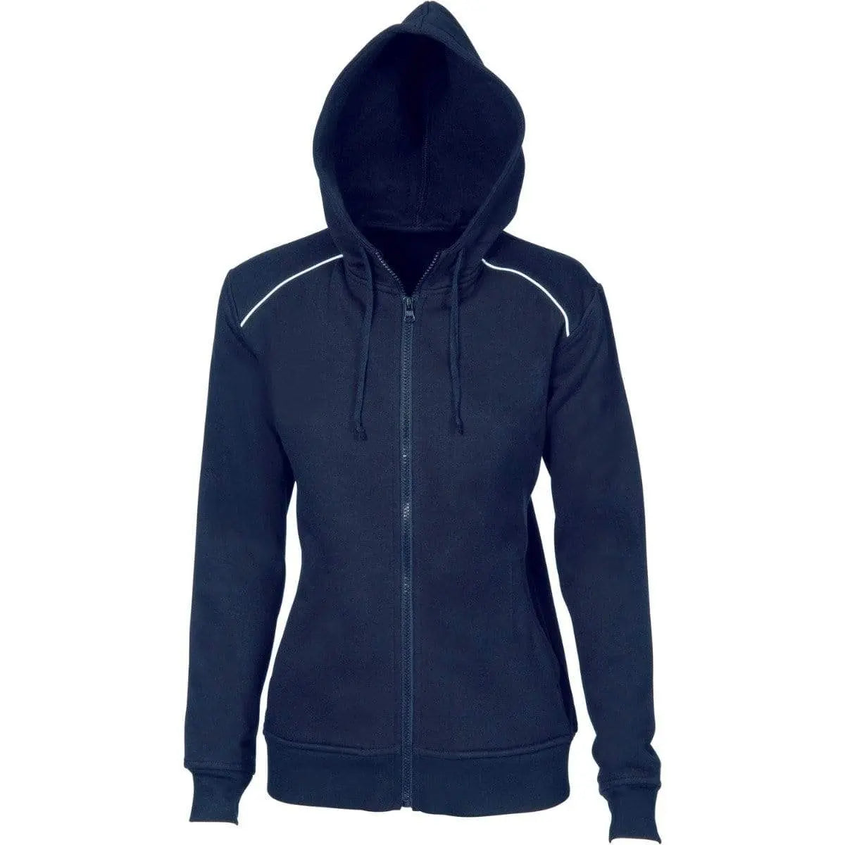 Dnc Workwear Women’s Contrast Piping Fleecy Hoodie Jacket - 5426 Metro Workwear.