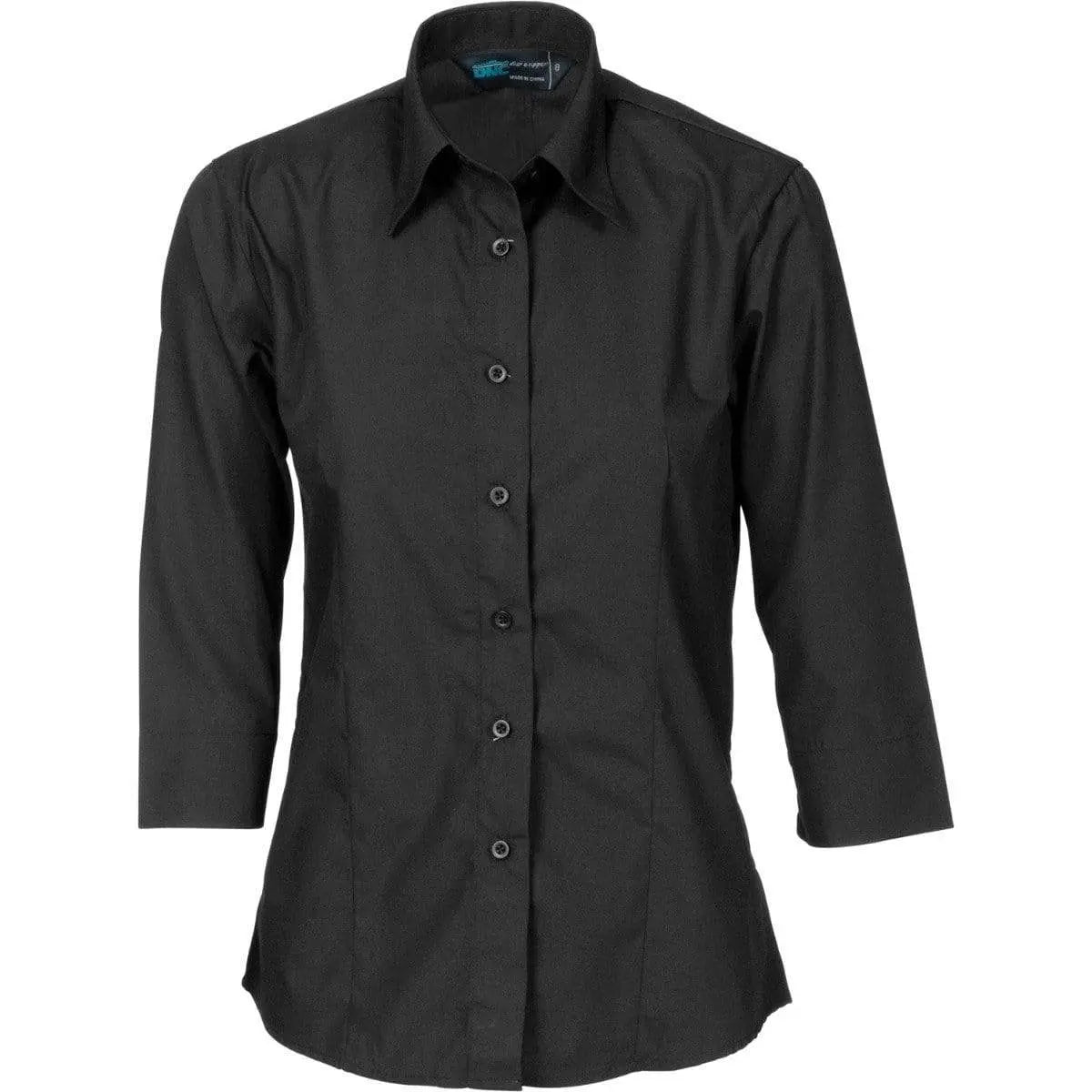 Dnc Workwear Ladies Polyester 3/4 Sleeve Cotton Shirt - 4203 Metro Workwear.