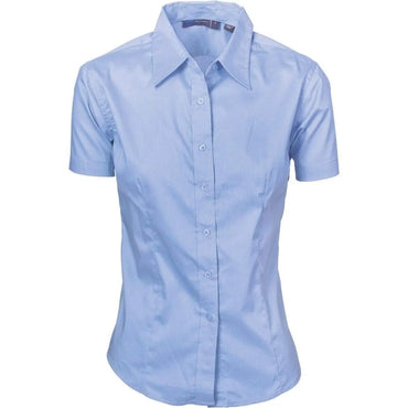 Dnc Workwear Ladies Premier Stretch Poplin Short Sleeve Business Shirt - 4231 Metro Workwear.