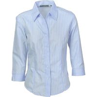 Dnc Workwear Ladies Tonal Stripe 3/4 Sleeve Shirt - 4236 Metro Workwear.