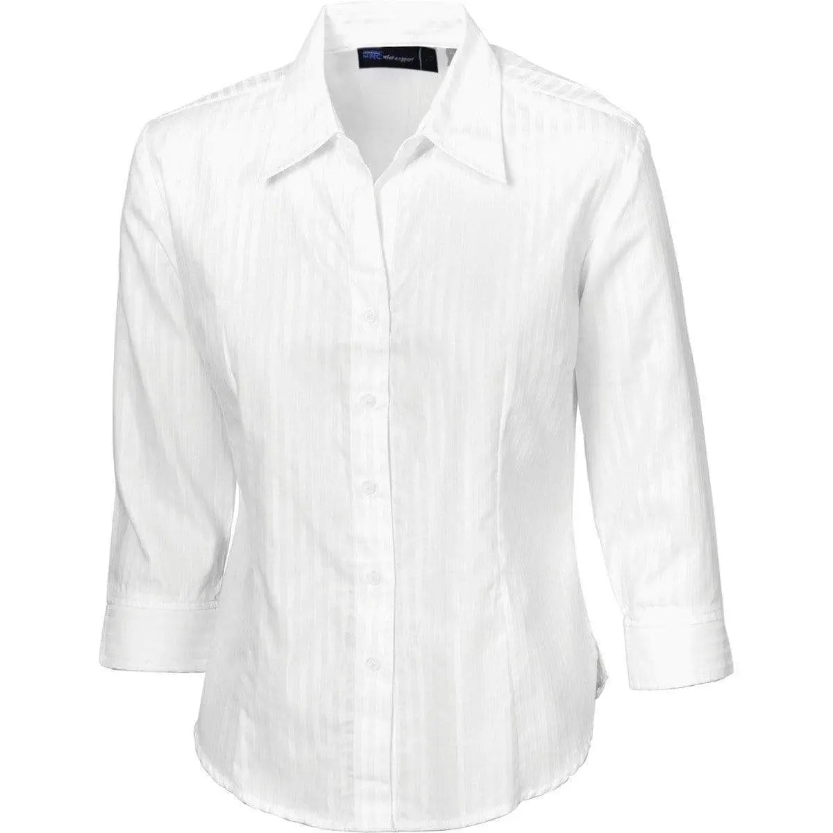 Dnc Workwear Ladies Tonal Stripe 3/4 Sleeve Shirt - 4236 Metro Workwear.