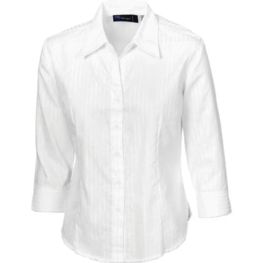 Dnc Workwear Ladies Tonal Stripe 3/4 Sleeve Shirt - 4236 Metro Workwear.