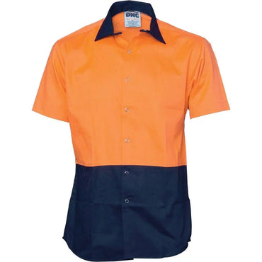 Dnc Workwear Hi-vis Cool Breeze Food Industry Short Sleeve Cotton Shirt - 3941 Metro Workwear.