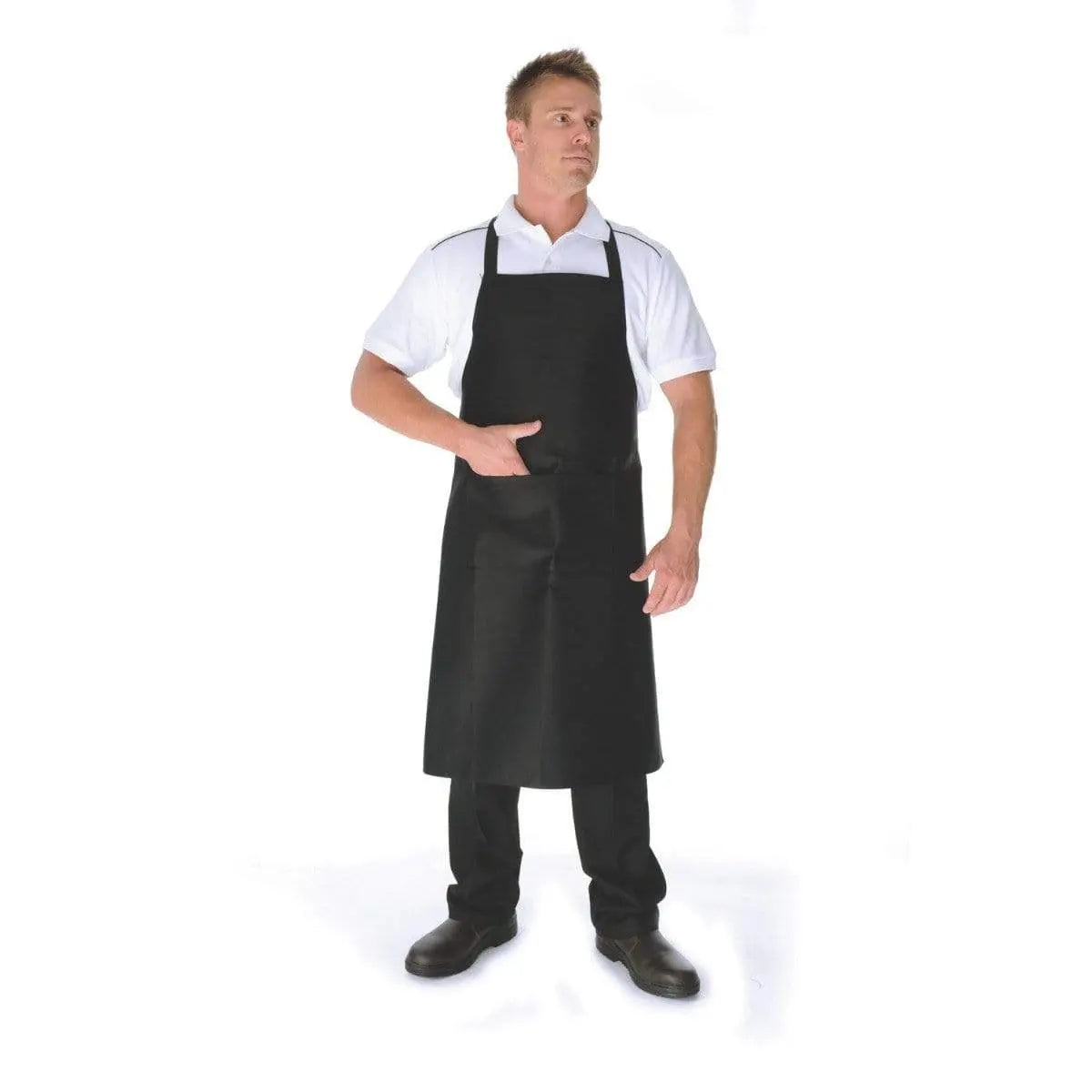 Dnc Workwear Polyester/cotton Full Bib Apron No Pocket - 2512 Metro Workwear.