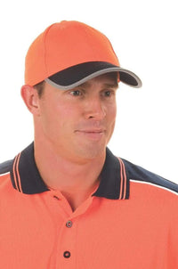 Dnc Workwear Hi-vis 2 Tone Cap With Reflective Trim & Velcro Strap - H022 Metro Workwear.