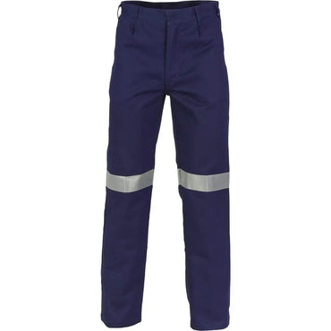 Dnc Workwear Hi Vis Cotton Drill Pant With 3m Reflective Tape 3314