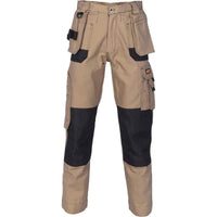 Dnc Workwear Duratex Cotton Duck Weave Tradies Cargo Pants With Twin Holster Tool Pocket - Knee Pads Not Included - 3337 Metro Workwear.