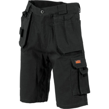 Dnc Workwear Duratex Cotton Duck Weave Tradies Cargo Shorts - With Twin Holster Tool Pocket - 3336 Metro Workwear.