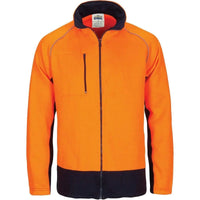 Dnc Workwear Hi-vis 2 Tone Full Zip Fleecy Sweatshirt With Two Side Zipped Pockets - 3725 Metro Workwear.