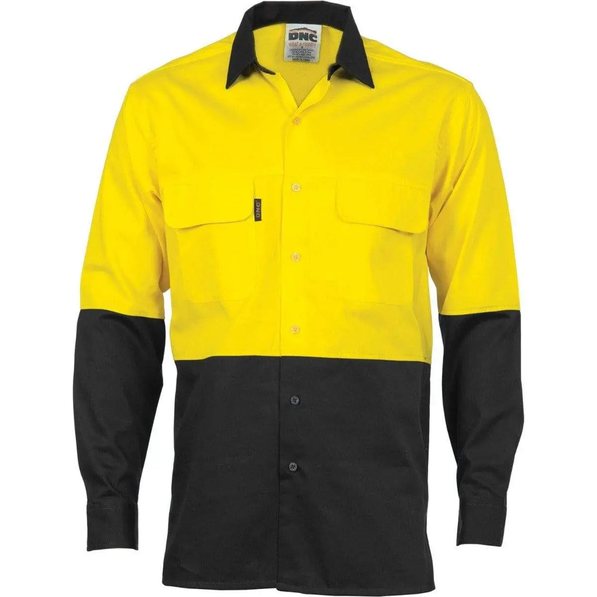 Dnc Workwear Hi-vis 3 Way Cool-breeze Long Sleeve Cotton Shirt - 3938 Metro Workwear.