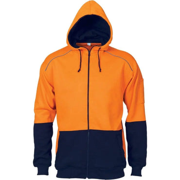 Dnc Workwear Hi-vis Contrast Piping Fleecy Hoodie - 3728 Metro Workwear.