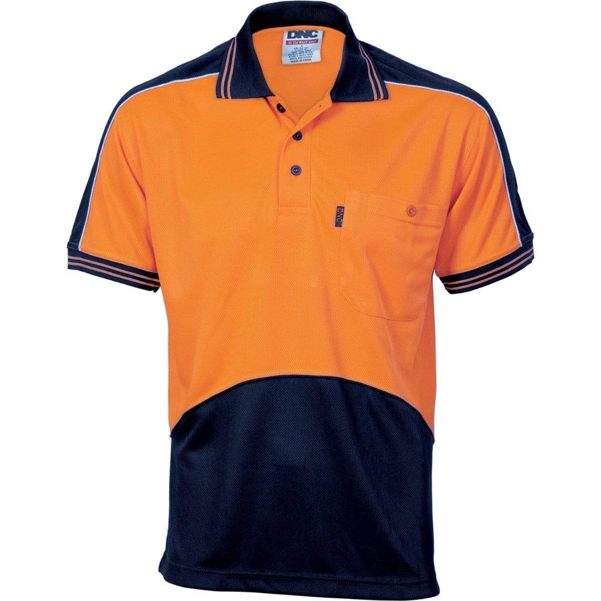 Dnc Workwear Hi-vis Cool Breathe Panel Short Sleeve Polo Shirt - 3891 Metro Workwear.