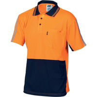 Dnc Workwear Hi-vis Cool-breathe Short Sleeve Stripe Polo - 3755 Metro Workwear.