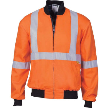 Dnc Workwear Hi-vis Cotton Bomber Jacket With ‘x’ Back & Additional 3m Reflective Tape Below - 3759 Metro Workwear.