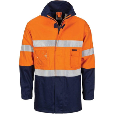Dnc Workwear Hi-vis Cotton Drill 2-in-1 Jacket With Generic Reflective Tape - 3767 Metro Workwear.