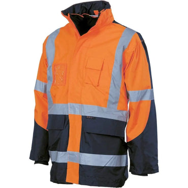 Dnc Workwear Hi-vis Cross Back 2 Tone D/n 6-in-1 Contrast Jacket - 3998 Metro Workwear.