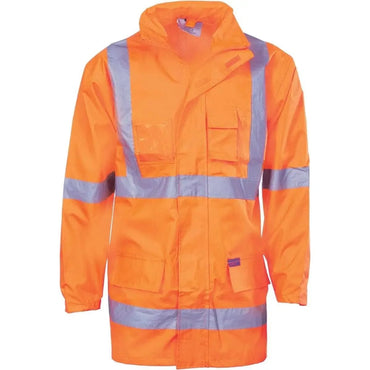 Dnc Workwear Hi-vis Cross-back D/n 2-in-1 Rain Jacket - 3995