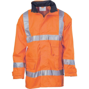 Dnc Workwear Hi-vis D/n Breathable Rain Jacket With 3m Reflective Tape - 3871 Metro Workwear.