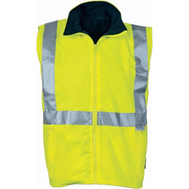 Dnc Workwear Hi-vis Reversible Vest With 3m Reflective Tape - 3865 Metro Workwear.