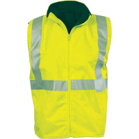 Dnc Workwear Hi-vis Reversible Vest With 3m Reflective Tape - 3865 Metro Workwear.
