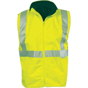Dnc Workwear Hi-vis Reversible Vest With 3m Reflective Tape - 3865 Metro Workwear.
