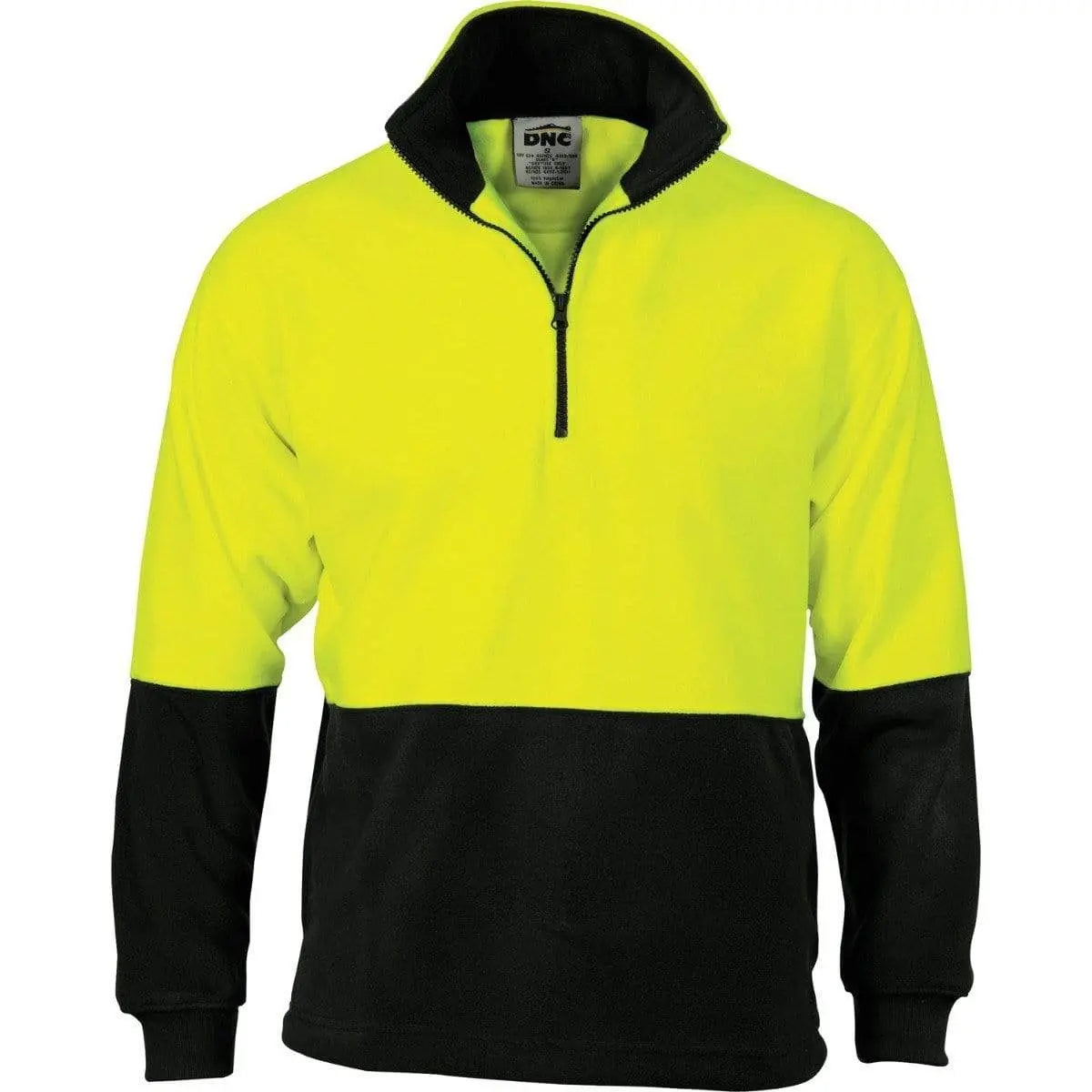 Dnc Workwear Hi-vis Two-tone 1/2 Zip Polar Fleece  - 3825 Metro Workwear.