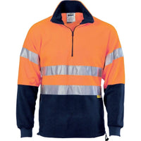 DNC Workwear Work Wear DNC WORKWEAR Hi-Vis Two-Tone 1/2 Zip Polar Fleece with 3M Reflective Tape 3829