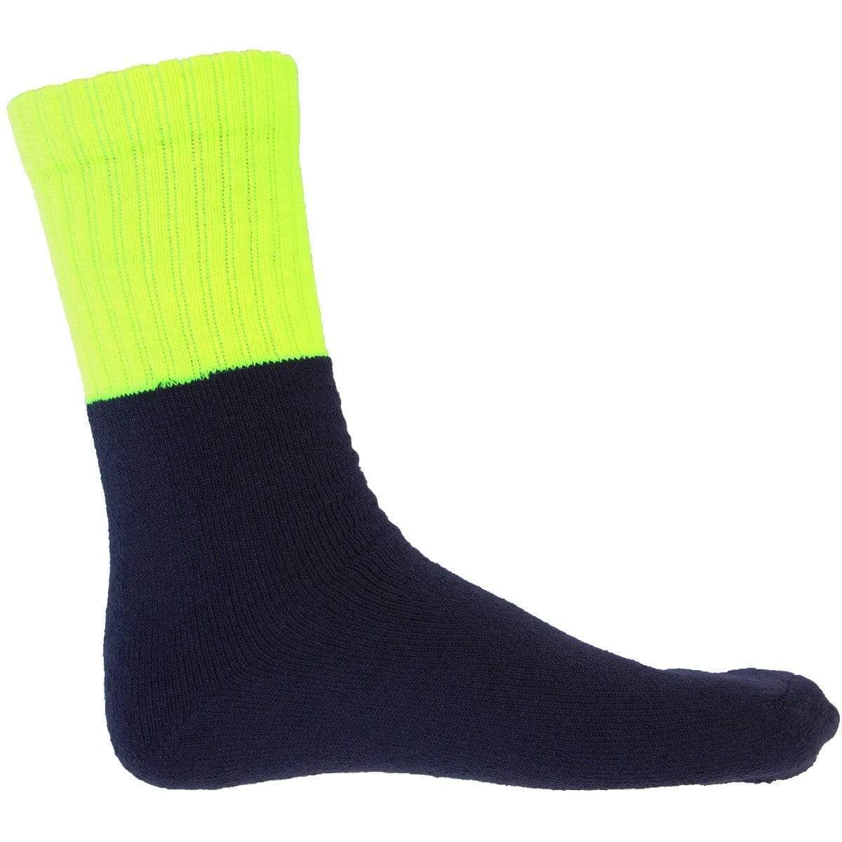 Dnc Workwear Hi-vis Two-tone Acrylic 3 Pack Work Socks - S123 Metro Workwear.