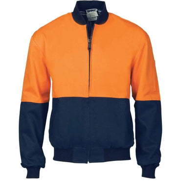 Dnc Workwear Hi-vis Two-tone Cotton Bomber Jacket - 3757 Metro Workwear.