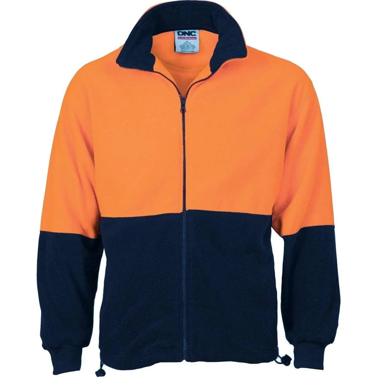 Dnc Workwear Hi-vis Two Tone Full Zip Polar Fleece - 3827 Metro Workwear.