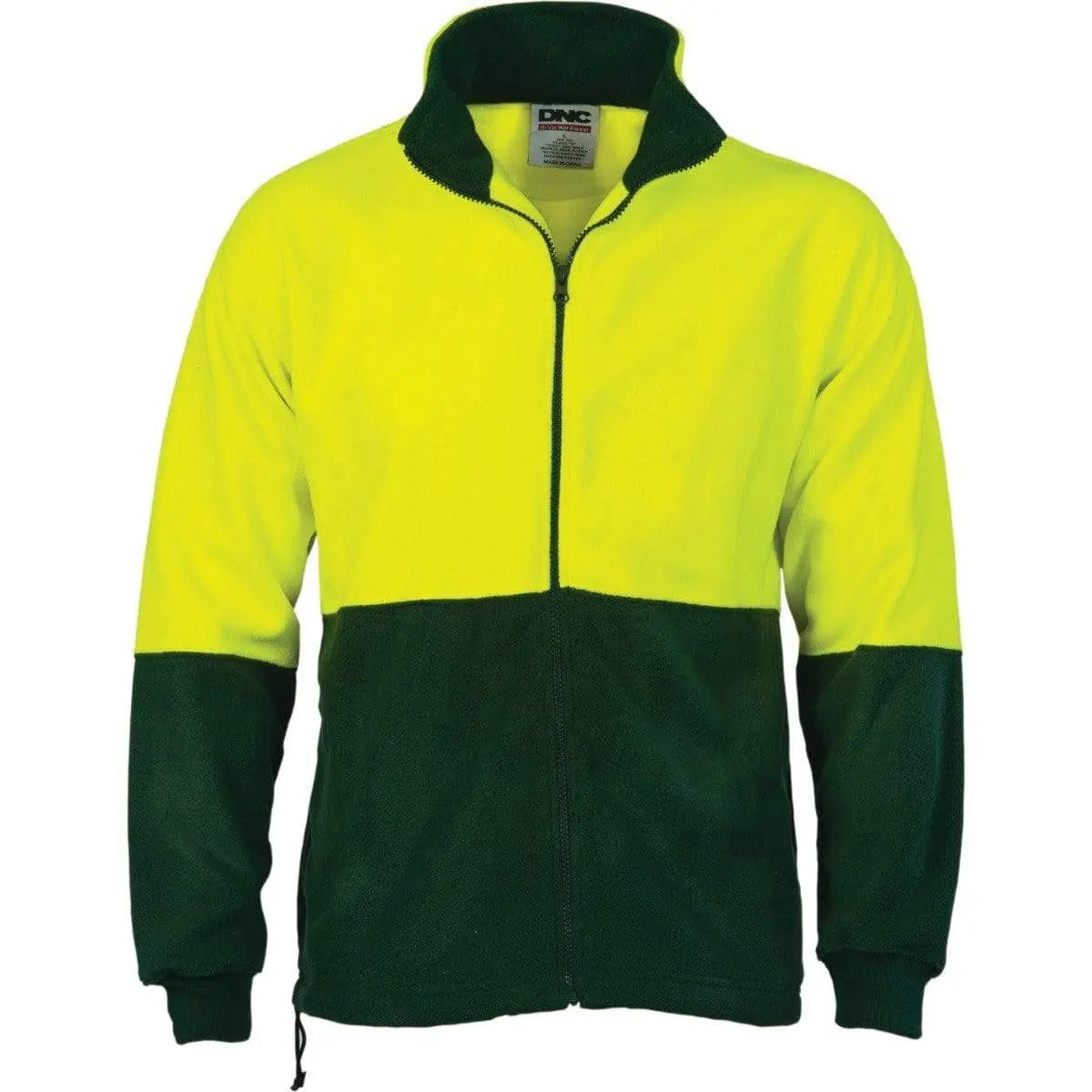 Dnc Workwear Hi-vis Two Tone Full Zip Polar Fleece - 3827 Metro Workwear.
