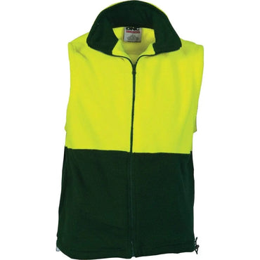 Dnc Workwear Hi-vis Two Tone Full Zip Polar Fleece Vest - 3828 Metro Workwear.