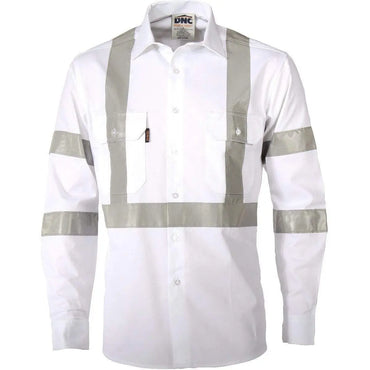 Dnc Workwear Rta Night Worker White Shirt With Csr R/tape - 3537 Metro Workwear.