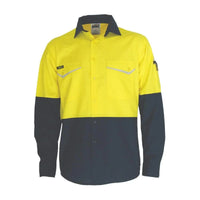 Dnc Workwear Two-tone Ripstop Cotton Cool Long Sleeve Shirt - 3586 Metro Workwear.